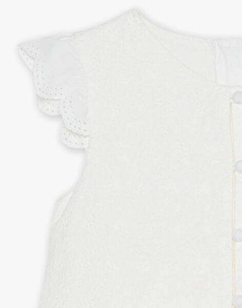 Robe écrue à broderies fantaisie FREBROETTE / 23E2PFI3ROB005