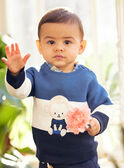 Pull tricolore à motif singe bébé garçon CARAYNAL / 22E1BGK1PUL703