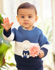 Pull tricolore à motif singe bébé garçon CARAYNAL / 22E1BGK1PUL703