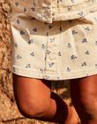 Jupe en jean vanille à fleurs FAJUPETTE / 23E2PF81JUP632