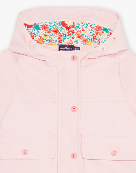 Imperméable rose ciré à capuche 3 en 1 FIMARION / 23E1BF51IMP318