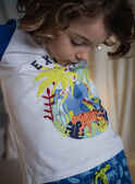 Pyjama écru et bleu à motifs jungle enfant garçon CAJAGE / 22E5PG54PYJ001