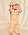Salopette orange clémentine en twill à découpe oreilles de chat FAPRIA / 23E1BFO1SALE409