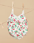 Maillot de bain écru à imprimé fleur et fruit FIROMY / 23E4BFL1MAI001
