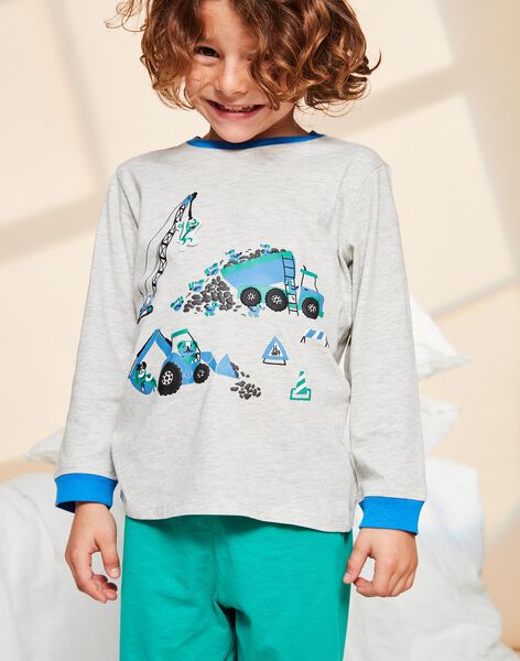 Ensemble pyjama gris thème travaux FLOPASAGE / 23E5PG24PYJ943