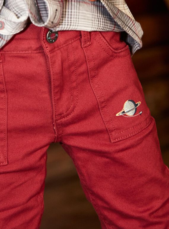 Pantalon regular en bordeaux DUMARAGE / 22H3PGZ1PANF507