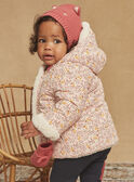 Manteau à capuche réversible écru et rose  GIDENISE / 23H1BF52MAN001