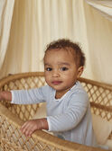 Grenouillère bébé pieuvre en tubic bleu et son bonnet naissance garçon COLE_B / 22E0NGI1GREC227