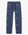 Pyjama jersey bleu marine chiné à imprimé dinosaures DECOSMAGE / 22H5PG25PYJ222