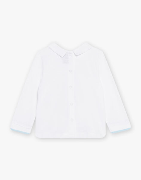 Polo en jersey fantaisie écru DAETHAN / 22H1BGE1POL001
