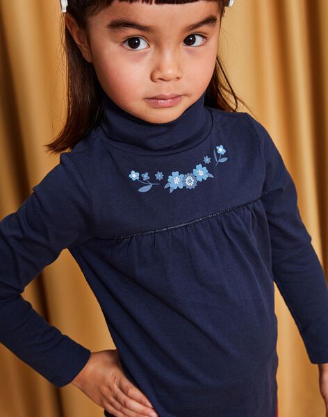 Pull à manches longues bleu marine à imprimé fleuri DROJAETTE 2 / 22H2PF81SPL622