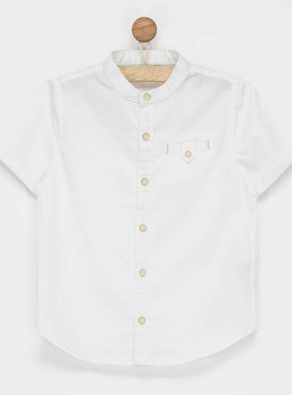 Chemise manches courtes blanche NITRILAGE / 18E3PGT2CHM000