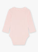 Body rose en côtes ajourées FADORRY / 23E1BFB1BOD318