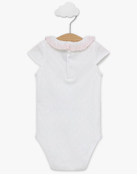 Body Blanc Manches Courtes Et Col Volante Bebe Fille Body Bebe Sergentmajor