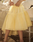 Jupe jaune asymétrique en tulle paillettée FYMETTE / 23E2PFG1JUPB104