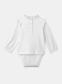 Blouse-body écrue à volants LACOLINE / 24H1BFJ1BOD001