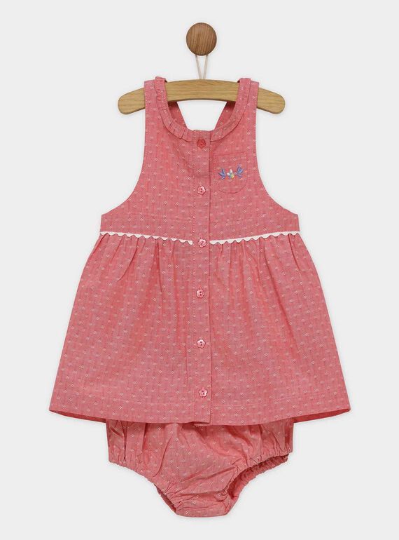 Robe chasuble rose RAOTHEA / 19E1BFH1CHS404