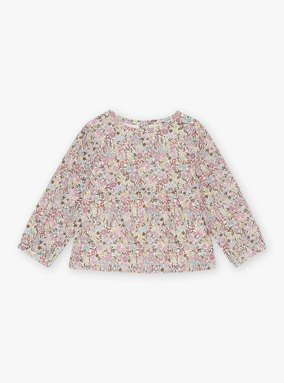 Chemisier en popeline imprimé fleuri bébé fille CADORY / 22E1BFB1CHED315
