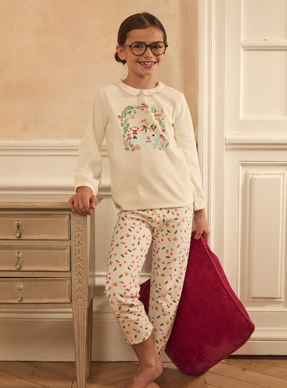 Pyjama noël col claudine LECLOETTE / 24H5PFF2PYJ001