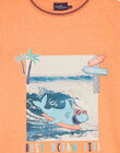 T-shirt orange fluo à manches courtes FLYCOAGE / 23E3PGR1TMCE411