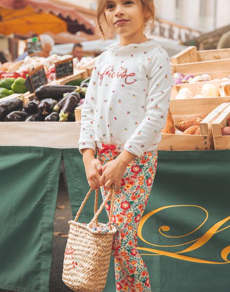 Legging écru à fleurs FELEGETTE / 23E2PFB1LG001