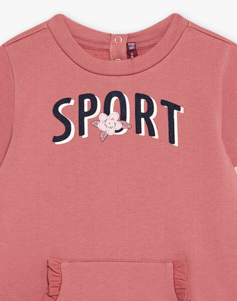 Sweat vieux rose Sport DRASWETTE / 22H2PFL1SWED312