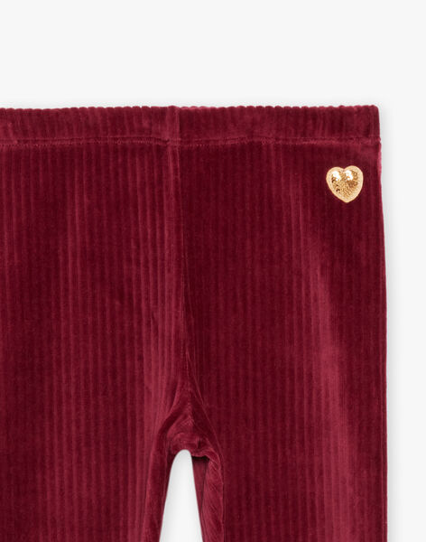 Legging en velours côtelé prune DROLIETTE 2 / 22H4PF82CTT709