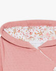 Veste à capuche en tubique rose clair FOUSIA / 23E0CF61VESD332