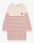 Robe à rayures rouges et beiges DRIMARETTE / 22H2PFX2ROB808