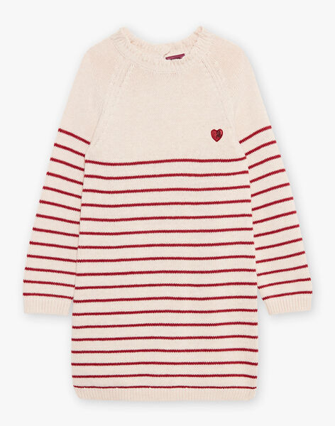 Robe à rayures rouges et beiges DRIMARETTE / 22H2PFX2ROB808