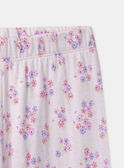 Pyjama rose imprimé fleuri Fille NUICARETTE / 25H5PFB1PYJ311
