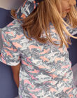 T-shirt bleu à imprimé requins FLYCHOAGE / 23E3PGR2TMCC226