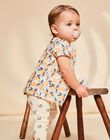 Blouse vanille en satin à fruits FAPENNY / 23E1BFO1CHE114