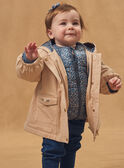 Parka 2 en 1 beige ou bleu imprimé fleuri Bébé Fille NIMAUD / 25H1BFE1PAR080