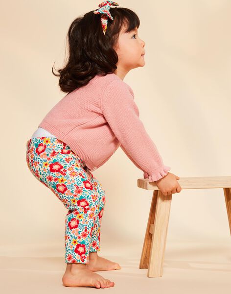 Legging écru à fleurs FADELPHINE / 23E1BFB1CAL001