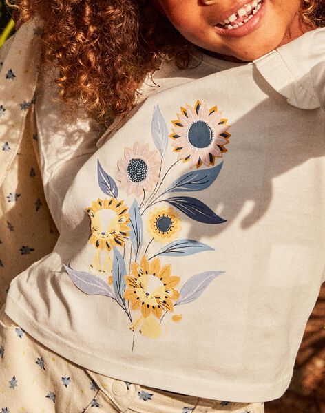 T-shirt écru tournesols FALIONETTE / 23E2PF81TML001