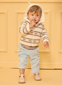 Gilet à capuche jacquard animaux LAUSAMA / 24H1BGS1GILA011