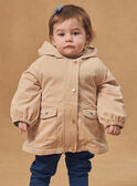 Parka 2 en 1 beige ou bleu imprimé fleuri Bébé Fille NIMAUD / 25H1BFE1PAR080