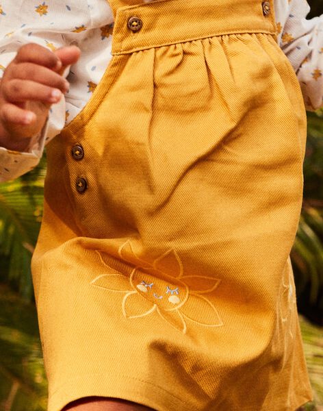 Robe chasuble en twill jaune miel FABLANCHE / 23E1BF81CHS107