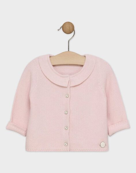 Cardigan Rose Tendre En Tricot Point Mousse Bebe Fille Catalogue Sergent Major Naissance Sergentmajor