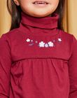 Pull à manches longues prune à imprimé fleuri DROJAETTE 1 / 22H2PF82SPL709