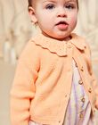Gilet orange clémentine en tricot à manches longues FAPATRICIA / 23E1BFO1CARE409
