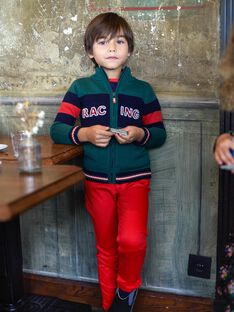Pantalon uni rouge enfant garçon BOGITAGE / 21H3PGM3PANF528