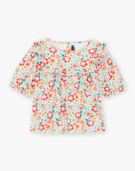 Blouse écrue à fleurs FEBLOZETTE / 23E2PFB1CHE001