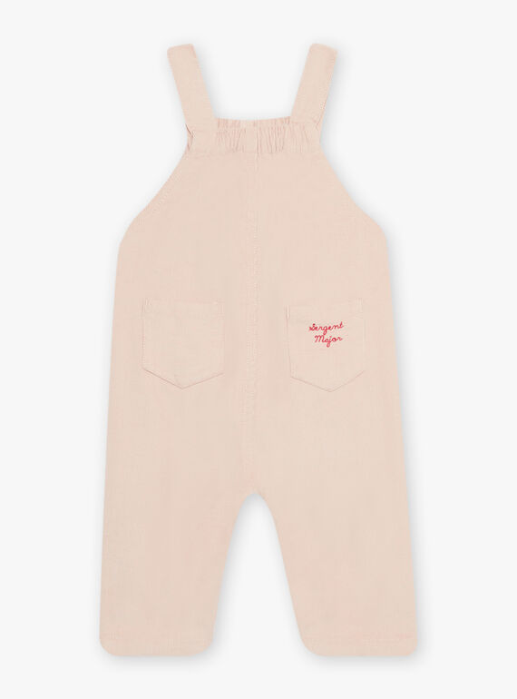 Salopette en velours côtélé beige-rosé DAKLELIA / 22H1BFR1SAL801