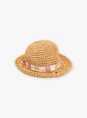 Chapeau de paille naturel FAURIKA / 23E4BFP1CHA009