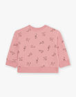Sweat rose vintage avec animaux FAGETIENNE / 23E1BGD2SWED332