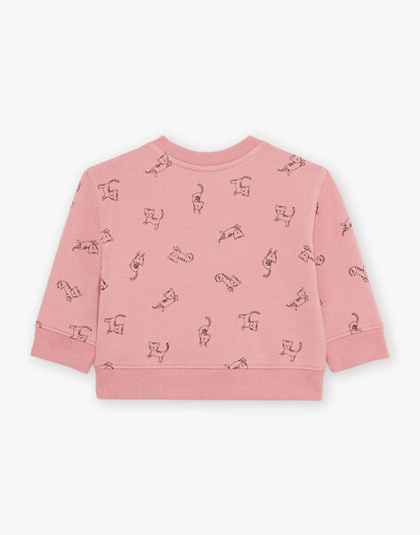Sweat rose vintage avec animaux FAGETIENNE / 23E1BGD2SWED332