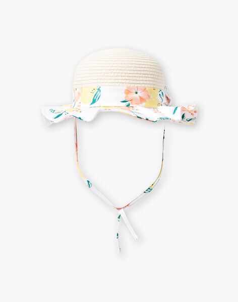 Chapeau En Paille Bi Matiere Imprimes Citrons Et Fleurs Bebe Fille Zest Club Bebe Sergentmajor