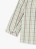 Chemise à carreaux jaune et gris   ZACOCO / 21E1BG91CHM001